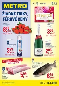 Propagačné noviny METRO, platné od 2026-01-28 do 2026-02-10.