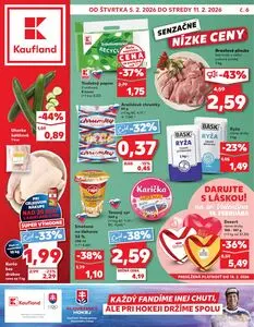Propagačné noviny Kaufland, platné od 2026-02-05 do 2026-02-11.
