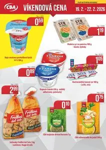 Propagačné noviny CBA KOMFOS, platné od 2026-02-19 do 2026-02-22.
