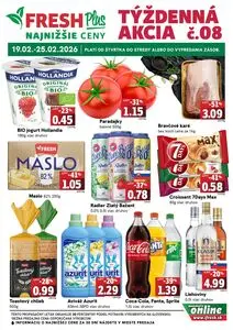 Propagačné noviny FRESH, platné od 2026-02-19 do 2026-02-25.