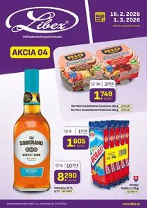Propagačné noviny Libex, platné od 2026-02-16 do 2026-03-01.