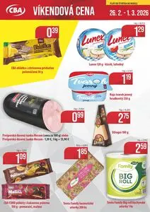 Propagačné noviny CBA KOMFOS, platné od 2026-02-26 do 2026-03-01.