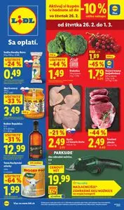 Propagačné noviny LIDL, platné od 2026-02-26 do 2026-03-01.
