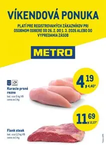 Propagačné noviny METRO, platné od 2026-02-26 do 2026-03-01.