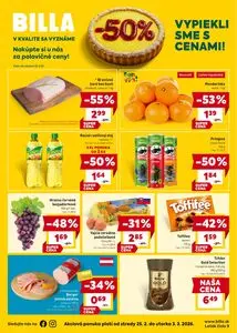 Propagačné noviny BILLA, platné od 2026-02-25 do 2026-03-03.