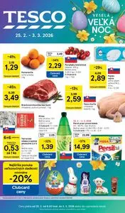 Propagačné noviny TESCO, platné od 2026-02-25 do 2026-03-03.