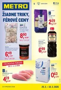 Propagačné noviny METRO, platné od 2026-02-25 do 2026-03-10.