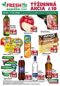 Propagačné noviny FRESH, platné od 2026-03-05 do 2026-03-11.