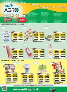 Propagačné noviny milk AGRO, platné od 2026-03-04 do 2026-03-17.