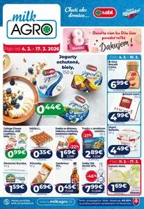 Propagačné noviny milk AGRO, platné od 2026-03-04 do 2026-03-17.