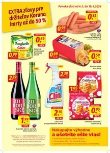 Propagačné noviny KORUNA, platné od 2026-03-06 do 2026-03-18.