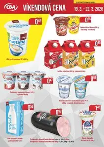 Propagačné noviny CBA KOMFOS, platné od 2026-03-19 do 2026-03-22.