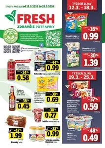 Propagačné noviny FRESH, platné od 2026-03-12 do 2026-03-25.