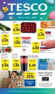Propagačné noviny TESCO, platné od 2026-03-25 do 2026-03-30.