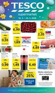 Propagačné noviny TESCO, platné od 2026-03-25 do 2026-03-30.