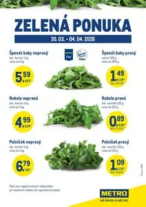 Propagačné noviny METRO, platné od 2026-03-30 do 2026-04-04.