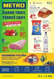 Propagačné noviny METRO, platné od 2026-03-25 do 2026-04-07.