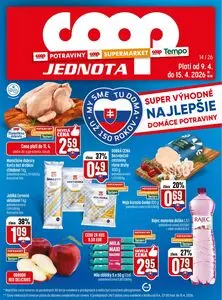 Propagačné noviny COOP, platné od 2026-04-09 do 2026-04-15.