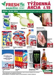 Propagačné noviny FRESH, platné od 2026-04-09 do 2026-04-15.