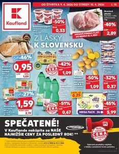 Propagačné noviny Kaufland, platné od 2026-04-09 do 2026-04-15.