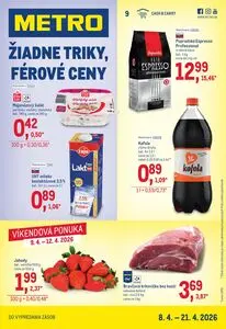 Propagačné noviny METRO, platné od 2026-04-08 do 2026-04-21.