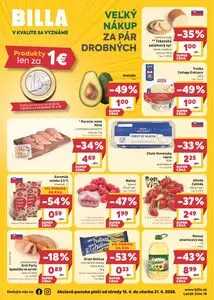 Propagačné noviny BILLA, platné od 2026-04-15 do 2026-04-24.