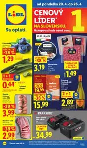 Propagačné noviny LIDL, platné od 2026-04-20 do 2026-04-26.