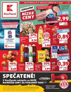 Propagačné noviny Kaufland, platné od 2026-04-23 do 2026-04-29.