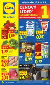 Propagačné noviny LIDL, platné od 2026-04-27 do 2026-05-03.