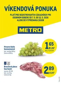 Propagačné noviny METRO, platné od 2026-05-07 do 2026-05-10.