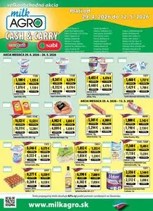 Propagačné noviny milk AGRO, platné od 2026-04-29 do 2026-05-12.