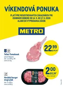 Propagačné noviny METRO, platné od 2026-05-14 do 2026-05-17.