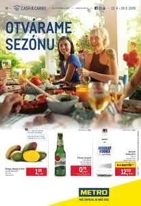 Propagačné noviny METRO, platné od 2026-04-22 do 2026-05-19.