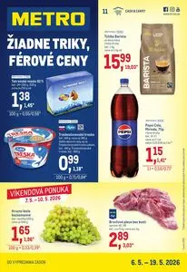 Propagačné noviny METRO, platné od 2026-05-06 do 2026-05-19.