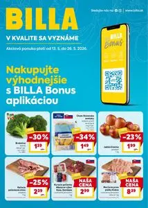 Propagačné noviny BILLA, platné od 2026-05-13 do 2026-05-26.