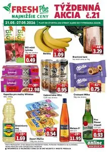 Propagačné noviny FRESH, platné od 2026-05-21 do 2026-05-27.