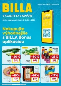 Propagačné noviny BILLA, platné od 2026-06-03 do 2026-06-16.