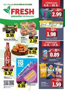 Propagačné noviny FRESH, platné od 2026-06-04 do 2026-06-17.