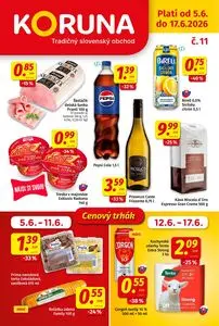 Propagačné noviny KORUNA, platné od 2026-06-05 do 2026-06-17.