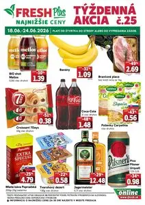 Propagačné noviny FRESH, platné od 2026-06-18 do 2026-06-24.