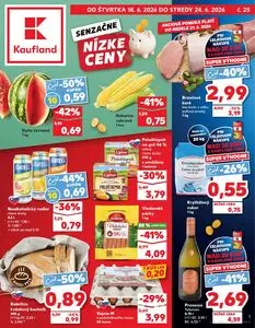 Propagačné noviny Kaufland, platné od 2026-06-18 do 2026-06-24.