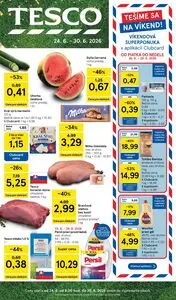 Propagačné noviny TESCO, platné od 2026-06-24 do 2026-06-30.