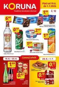 Propagačné noviny KORUNA, platné od 2026-06-19 do 2026-07-01.