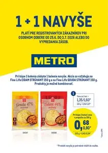 Propagačné noviny METRO, platné od 2026-06-25 do 2026-07-03.
