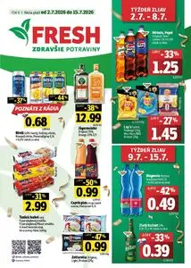 Propagačné noviny FRESH, platné od 2026-07-02 do 2026-07-15.