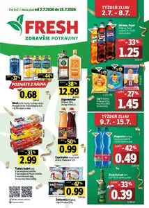 Propagačné noviny FRESH, platné od 2026-07-02 do 2026-07-15.