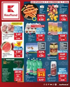 Propagačné noviny Kaufland, platné od 2026-07-09 do 2026-07-15.