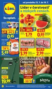 Propagačné noviny LIDL, platné od 2026-07-13 do 2026-07-19.