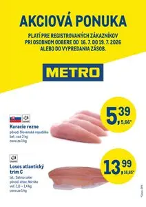 Propagačné noviny METRO, platné od 2026-07-16 do 2026-07-19.