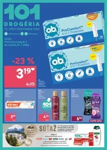 Propagačné noviny 101 Drogerie, platné od 2026-07-08 do 2026-07-21.
